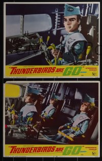 5f0534 THUNDERBIRDS ARE GO 8 LCs 1967 marionette puppets, cool sci-fi images, complete set!