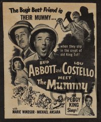 5f0010 ABBOTT & COSTELLO MEET THE MUMMY ink mat 1955 Bud & Lou are back in their mummy's arms!
