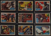 5f0017 BATMAN 44 English trading cards 1966 complete set of Blue Bat B series with puzzle back!