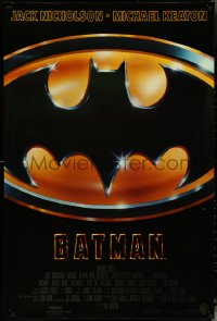 5g0682 BATMAN style C int'l 1sh 1989 directed by Tim Burton, cool image of Bat logo!