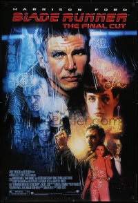 5g0696 BLADE RUNNER DS 1sh R2007 Ridley Scott sci-fi classic, art of Harrison Ford by Struzan!