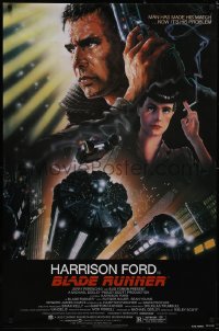 5g0695 BLADE RUNNER NSS style 1sh 1982 Ridley Scott sci-fi classic, art of Harrison Ford by Alvin!