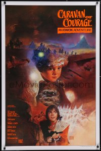 5g0708 CARAVAN OF COURAGE style A int'l 1sh 1984 An Ewok Adventure, Star Wars, Sano!