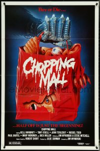 5g0622 CHOPPING MALL 27x41 video poster 1986 best different & more gruesome Corey Wolfe artwork!