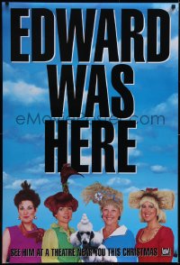 5g0753 EDWARD SCISSORHANDS teaser DS 1sh 1990 Tim Burton classic, Johnny Depp, wacky hair cuts!