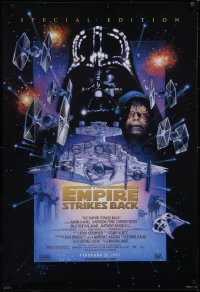 5g0756 EMPIRE STRIKES BACK style C advance 1sh R1997 Star Wars, cool sci-fi art by Drew Struzan!