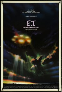 5g0751 E.T. THE EXTRA TERRESTRIAL advance 1sh 1982 different spaceship in clouds art by Alvin!