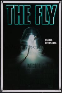 5g0772 FLY 1sh 1986 David Cronenberg, Jeff Goldblum, Geena Davis, cool creepy sci-fi art by Mahon!