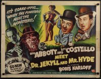5g0205 ABBOTT & COSTELLO MEET DR. JEKYLL & MR. HYDE style A 1/2sh 1953 Bud & Lou meet Boris Karloff!