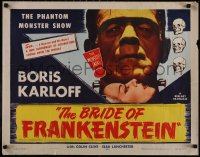 5g0217 BRIDE OF FRANKENSTEIN 1/2sh R1953 super close up of Boris Karloff as the monster, ultra rare!