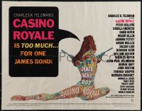 5g0220 CASINO ROYALE 1/2sh 1967 James Bond spy spoof, art by Robert McGinnis, formerly folded!