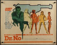 5g0231 DR. NO 1/2sh 1963 different art image of Sean Connery as James Bond with sexy ladies and gun!