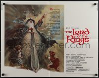 5g0272 LORD OF THE RINGS 1/2sh 1978 Ralph Bakshi cartoon, classic J.R.R. Tolkien novel, Jung art!
