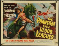 5g0279 PHANTOM FROM 10,000 LEAGUES 1/2sh 1956 classic Kallis art of monster & sexy scuba diver!