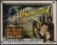 5g0309 UNINVITED style A 1/2sh 1944 Ray Milland, Ruth Hussey, introducing Gail Russell, cool art!