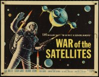 5g0312 WAR OF THE SATELLITES 1/2sh 1958 the ultimate in scientific monsters, cool astronaut art!