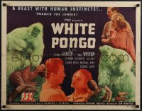 5g0315 WHITE PONGO 1/2sh 1945 wild albino fake ape with sexy Maris Wrixon in the jungle, ultra rare!
