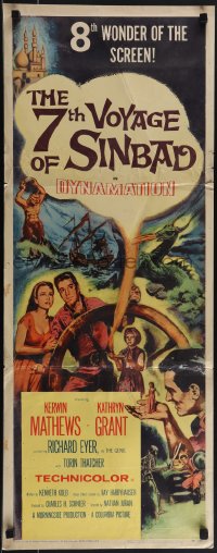 5g0007 7th VOYAGE OF SINBAD insert 1958 Ray Harryhausen fantasy classic, Dynamation montage!
