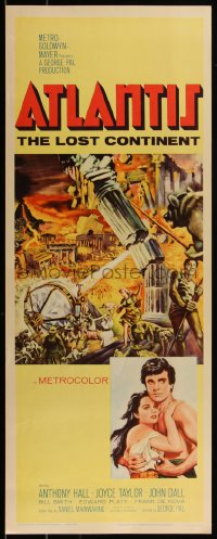 5g0013 ATLANTIS THE LOST CONTINENT insert 1961 George Pal sci-fi, cool fantasy art by Joseph Smith!
