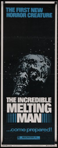 5g0082 INCREDIBLE MELTING MAN insert 1977 AIP, gruesome image of the first new horror creature!