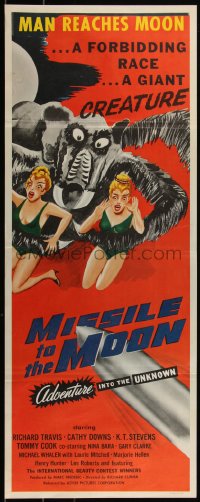 5g0100 MISSILE TO THE MOON insert 1958 giant fiendish creature, a strange and forbidding race!