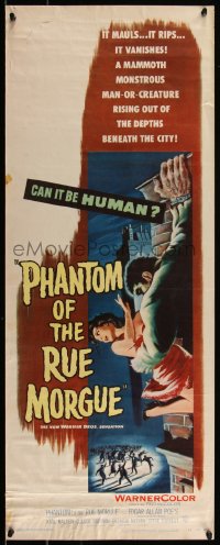 5g0114 PHANTOM OF THE RUE MORGUE 3D insert 1954 the mammoth monstrous man & sexy girl in peril!