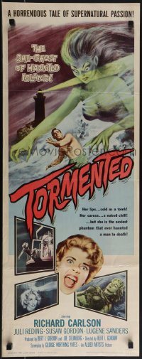 5g0150 TORMENTED insert 1960 great art of the sexy she-ghost of Haunted Island, supernatural passion