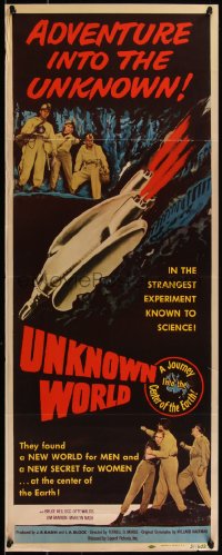 5g0156 UNKNOWN WORLD insert 1951 When Worlds Collide ripoff, a journey to the center of the Earth!
