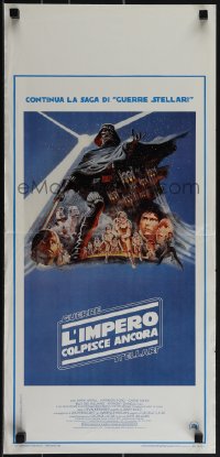 5g0169 EMPIRE STRIKES BACK Italian locandina 1980 George Lucas sci-fi classic, cool artwork by Jung!
