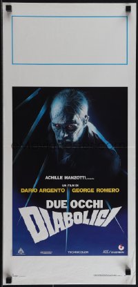 5g0182 TWO EVIL EYES Italian locandina 1990 Argento & Romero's Due occhi diabolici, Sciotti art!