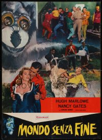 5g0619 WORLD WITHOUT END Italian 27x37 pbusta R1960s CinemaScope's 1st sci-fi, different art!
