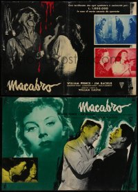 5g0620 MACABRE 6 Italian pbustas 1958 horror images, directed by William Castle, ultra rare!