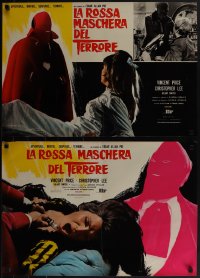 5g0328 OBLONG BOX 8 Italian 18x26 pbustas 1970 Edgar Allan Poe, completely different horror images!