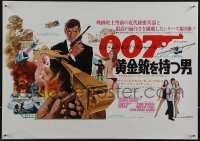 5g0347 MAN WITH THE GOLDEN GUN Japanese 14x20 1974 Moore as James Bond by McGinnis, ultra rare!
