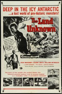 5g0863 LAND UNKNOWN military 1sh R1960s a paradise of hidden terrors, different art of dinosaurs!