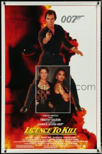 5g0870 LICENCE TO KILL 1sh 1989 Timothy Dalton as James Bond, sexy Carey Lowell & Talisa Soto!