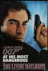 5g0874 LIVING DAYLIGHTS int'l teaser 1sh 1987 Timothy Dalton as the most dangerous James Bond ever!
