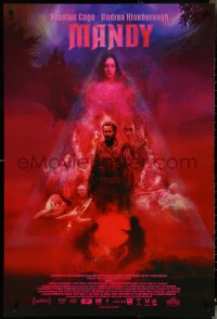 5g0890 MANDY DS 1sh 2018 Nicolas Cage, Andrea Riseborough in the title role, surreal horror, rare!