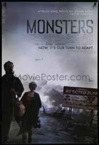 5g0910 MONSTERS advance DS 1sh 2010 Gareth Edwards, cool image of Whitney Able, Scoot McNairy!