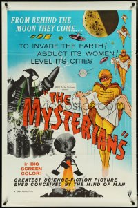 5g0912 MYSTERIANS 1sh 1959 they're abducting Earth's women & leveling its cities, RKO printing!