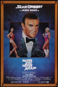 5g0915 NEVER SAY NEVER AGAIN 1sh 1983 art of Sean Connery as James Bond 007 by Obrero!
