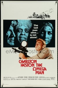 5g0923 OMEGA MAN 1sh 1971 Charlton Heston is the last man alive & he's not alone, I Am Legend!