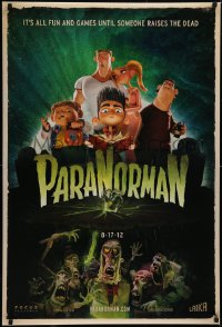5g0926 PARANORMAN advance DS 1sh 2012 all fun and games until someone raises the dead, zombies!