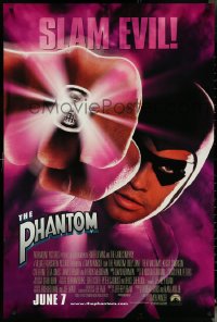 5g0929 PHANTOM advance 1sh 1996 Lee Falk, masked hero Billy Zane in the title role, slam evil!