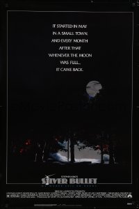 5g0990 SILVER BULLET 1sh 1985 Stephen King, whenever the moon was full, it came back!