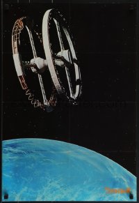 5g0363 2001: A SPACE ODYSSEY 2-sided 20x29 Japanese special poster 1978 Town Mook, space wheel & Discovery