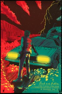 5g0513 BACK TO THE FUTURE #85/175 24x36 art print 2015 Mondo, James Flames, variant edition!