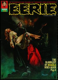 5g0599 EERIE 20x28 special poster 1972 Sanjulian art, the bloodlust of Dracula rises again!