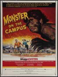 5g0369 MAN WHO DREW BUG-EYED MONSTERS 18x24 special poster 1994 Monster on the Campus art by Brown!
