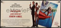 5g0373 VIEW TO A KILL 13x29 special poster 1985 art of Moore, Tanya Roberts & smoking Grace Jones by Goozee!